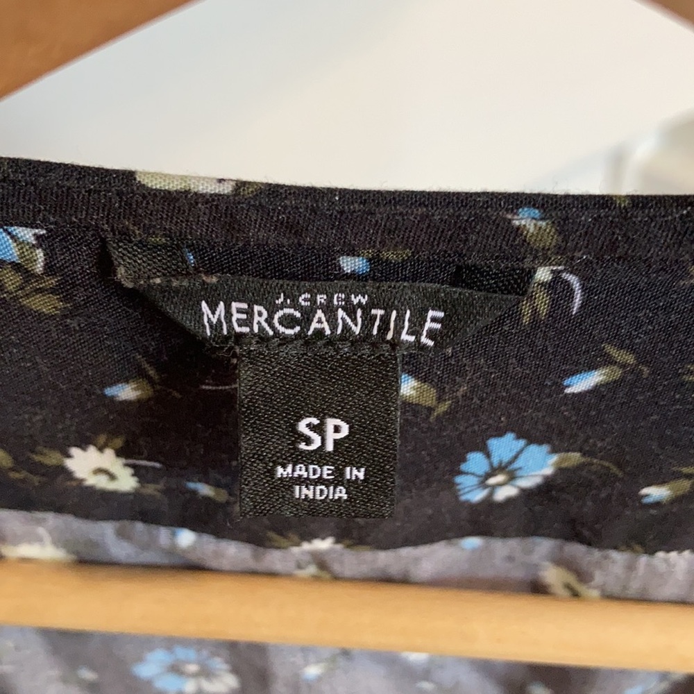 J.Crew Mercantile Wrap Dress in Blue Daisy Print - Picture 3 of 6